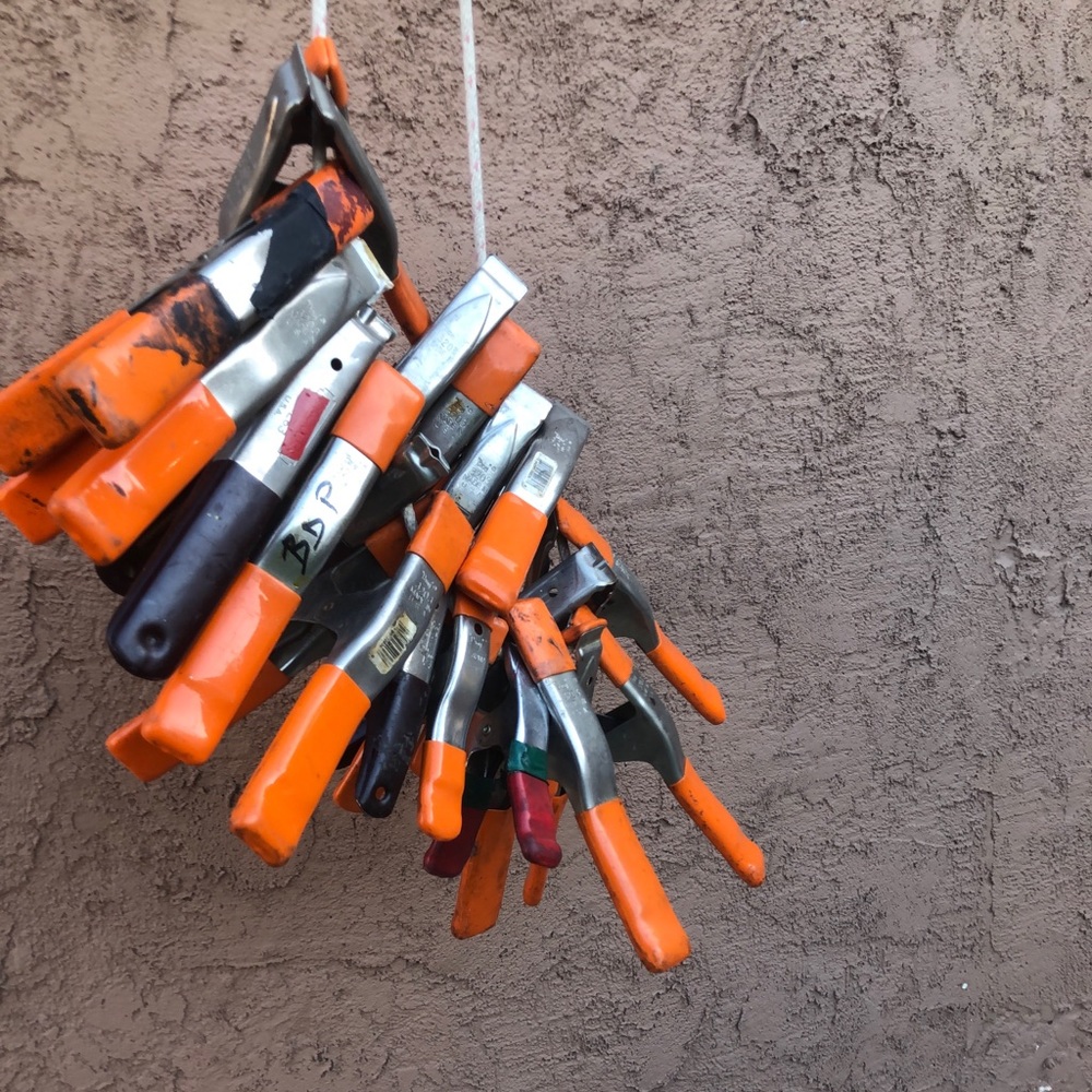 Steel spring clamps with vinyl handles